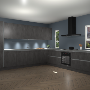 Beton Antraciet greeploze keuken Solola 87790