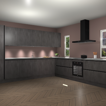 Beton Antraciet greeploze keuken Solola 87793