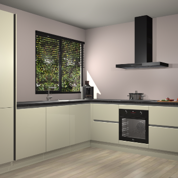 Magnolia greeploze keuken Benidorm 50902