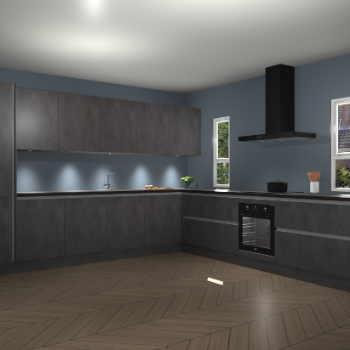 Beton Antraciet greeploze keuken Solola 87796