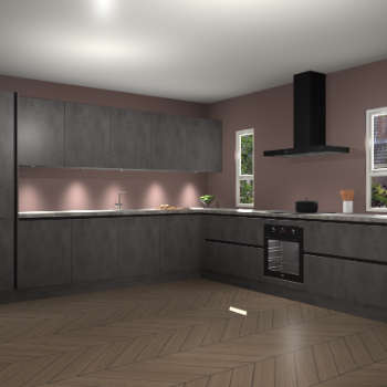 Beton Antraciet greeploze keuken Solola 87806