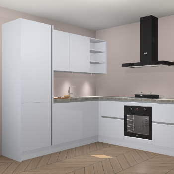 Sneeuwwitte greeploze keuken Turek 78142