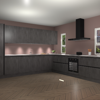 Beton Antraciet greeploze keuken Solola 87821