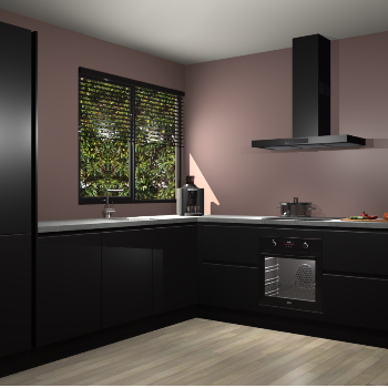 Zwarte greeploze keuken Benidorm 50940