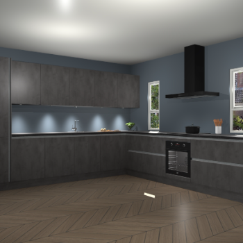 Beton Antraciet greeploze keuken Solola 87824