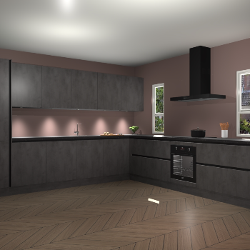 Beton Antraciet greeploze keuken Solola 87827