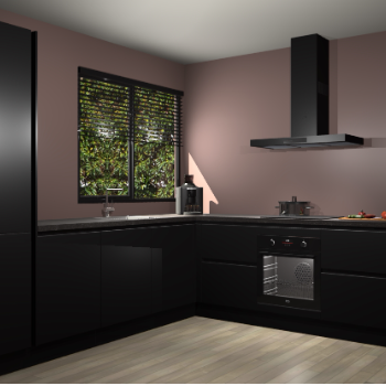 Zwarte greeploze keuken Benidorm 50918