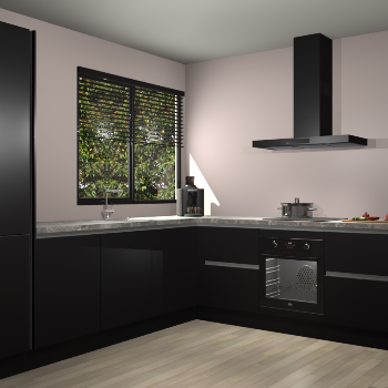 Zwarte greeploze keuken Benidorm 53051