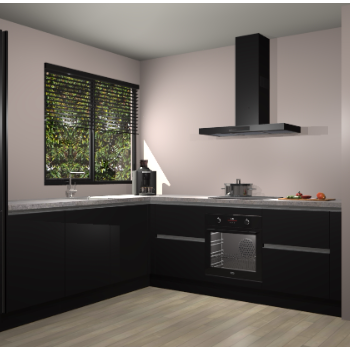 Zwarte greeploze keuken Benidorm 50978