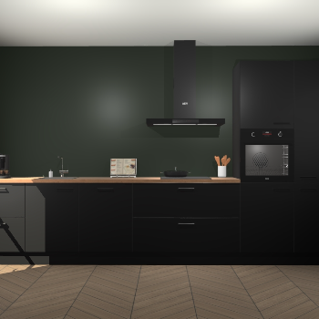 Zwarte keuken Leuven 49254