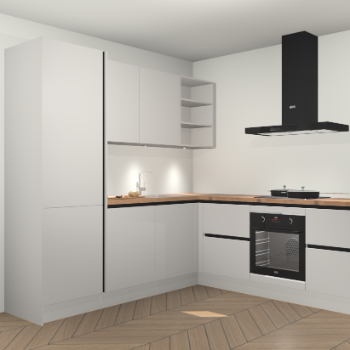 Zijdegrijze greeploze keuken Turek 78743