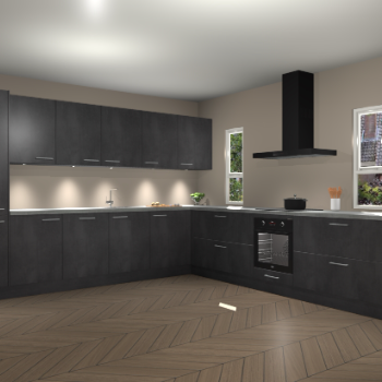 Beton Zwarte keuken Solola 87842