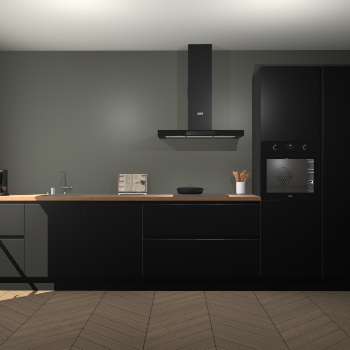 Zwarte greeploze keuken Leuven 49256