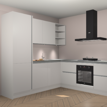 Zijdegrijze greeploze keuken Turek 78782