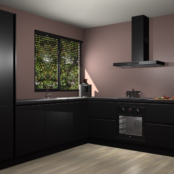 Zwarte greeploze keuken Benidorm 51040