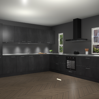 Beton Zwarte keuken Solola 87843