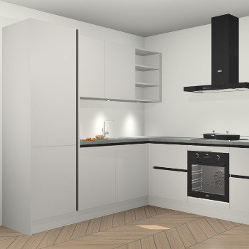 Zijdegrijze greeploze keuken Turek 78785