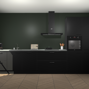 Zwarte keuken Leuven 49286