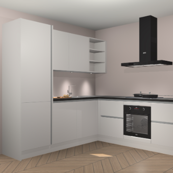 Zijdegrijze greeploze keuken Turek 78788