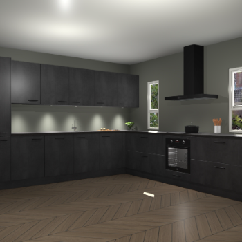 Beton Zwarte keuken Solola 87851