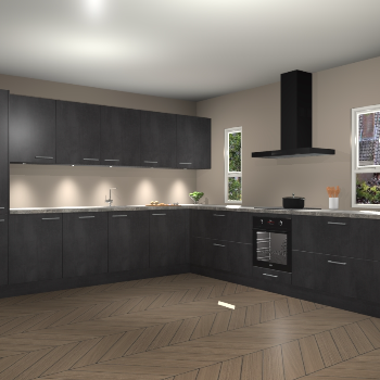 Beton Zwarte keuken Solola 87854