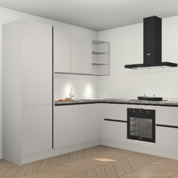 Zijdegrijze greeploze keuken Turek 79108