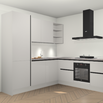 Zijdegrijze greeploze keuken Turek 79131