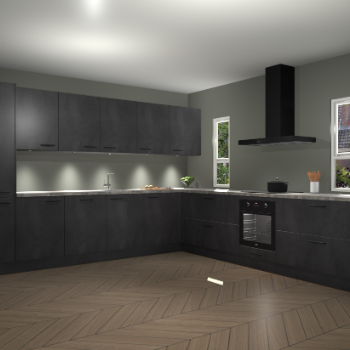 Beton Zwarte keuken Solola 87857