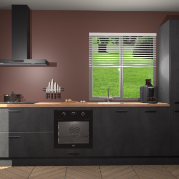 Beton Zwarte keuken Antigua 46335