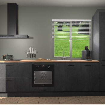 Beton Zwarte keuken Antigua 46336