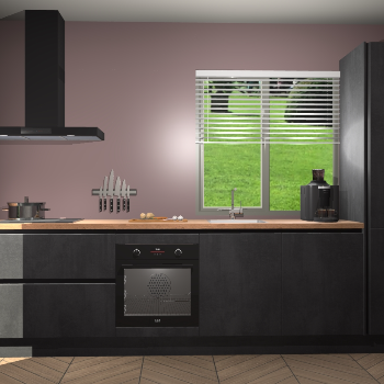 Beton Zwarte greeploze keuken Antigua 46337