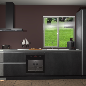 Beton Zwarte greeploze keuken Antigua 46360