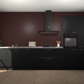 Zwarte keuken Leuven 49430