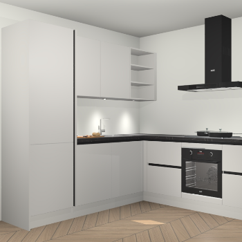 Zijdegrijze greeploze keuken Turek 79141