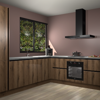 Goud Eiken greeploze keuken Benidorm 49032