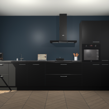 Zwarte keuken Leuven 49461