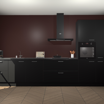 Zwarte keuken Leuven 49462