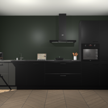 Zwarte keuken Leuven 49464