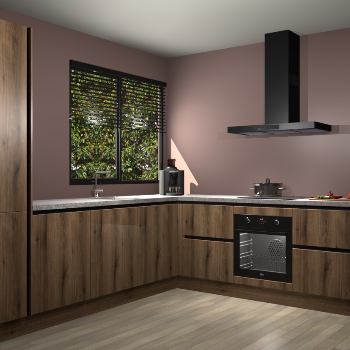 Goud Eiken greeploze keuken Benidorm 49099