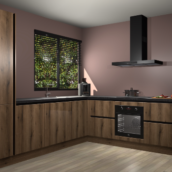 Goud Eiken greeploze keuken Benidorm 49106