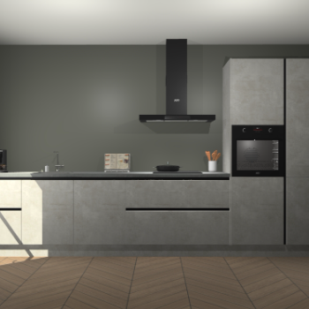 Beton Opaal greeploze keuken Leuven 50930