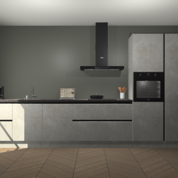 Beton Opaal greeploze keuken Leuven 50968