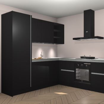 Zwarte greeploze keuken Turek 79770