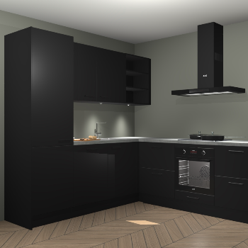 Zwarte keuken Turek 79771