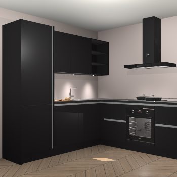 Zwarte greeploze keuken Turek 79777