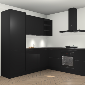 Zwarte greeploze keuken Turek 79780