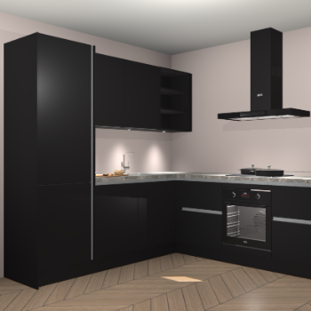 Zwarte greeploze keuken Turek 79783