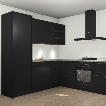 Zwarte greeploze keuken Turek 79786