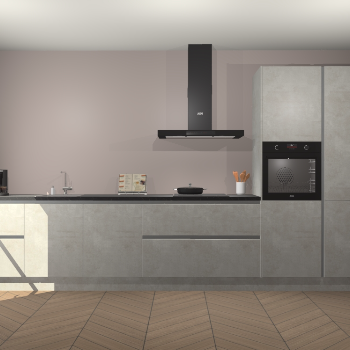 Beton Opaal greeploze keuken Leuven 51045