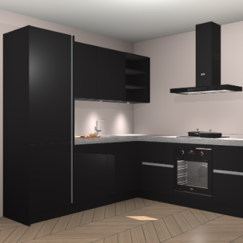 Zwarte greeploze keuken Turek 79789